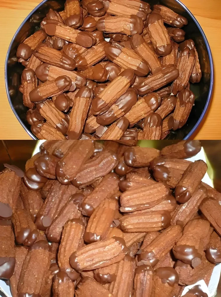 Nougatstangen mit Nutella 1 Schokoladige Nougatstangen gefüllt mit Nutella für ein unwiderstehliches Dessert.