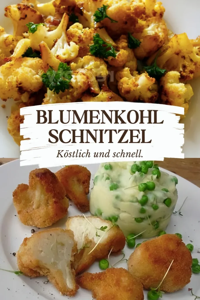 Paniertes Blumenkohl für ein schnelles Abendessen 1 panierten Blumenkohl mit 5 Minuten Zubereitungszeit