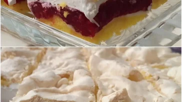 Paradies Himbeerkuchen mit frischen Himbeeren und Sahne-Topping
