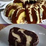 Quark Gugelhupf 4 Frischer Quark Gugelhupf auf einem Kuchenteller, dekoriert mit Puderzucker.