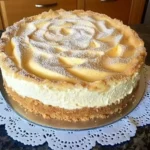 Quark Schneekuchen mit Pudding 3 Leckerer Quark Schneekuchen mit Pudding auf einem Teller serviert.