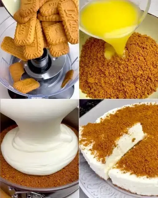 Sahnekäsekuchen 1 Sahnekäsekuchen serviert auf einem eleganten Teller, dekoriert mit Früchten.