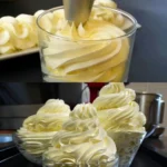 Sanfte Buttercreme 4 Sanfte Buttercreme für Torten und Desserts in einer schönen Schale