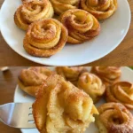 Apfelbrötchen: Dein neues Lieblings-Gebäck zum Verlieben 4 Leckere Apfelbrötchen auf einem Teller, frisch gebacken und verführerisch dekoriert.