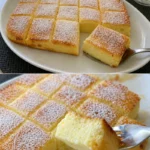 Blitz-Käsekuchen Rezept 3 Blitz-Käsekuchen auf einem Teller serviert, einfach und lecker
