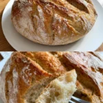 Leckeres selbstgemachtes Blitzbrot auf einem Holzbrett