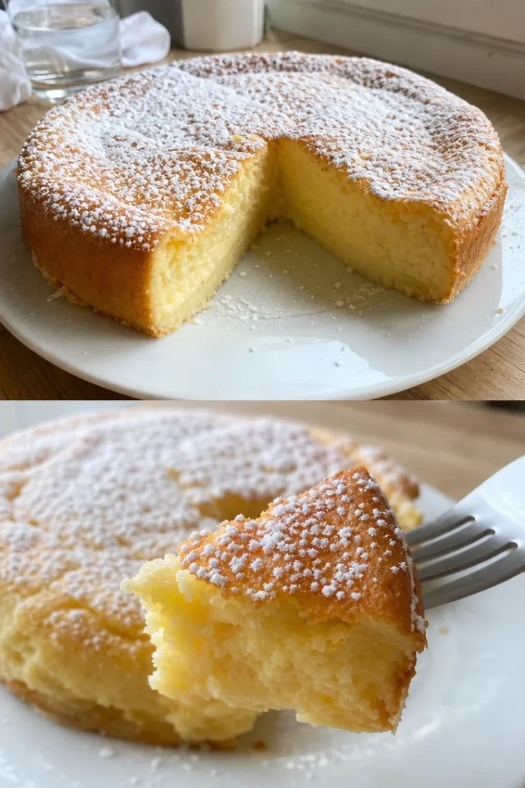 Blitzschneller Joghurtkuchen Rezept 3 Blitzschneller Joghurtkuchen frisch gebacken auf einem Tischtuch.
