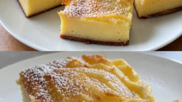 Einfacher Apfelkuchen frisch aus dem Ofen mit Äpfeln und Zimt.
