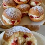 Leckere Erdbeerbomben im Detailansicht, fruchtig und verführerisch.