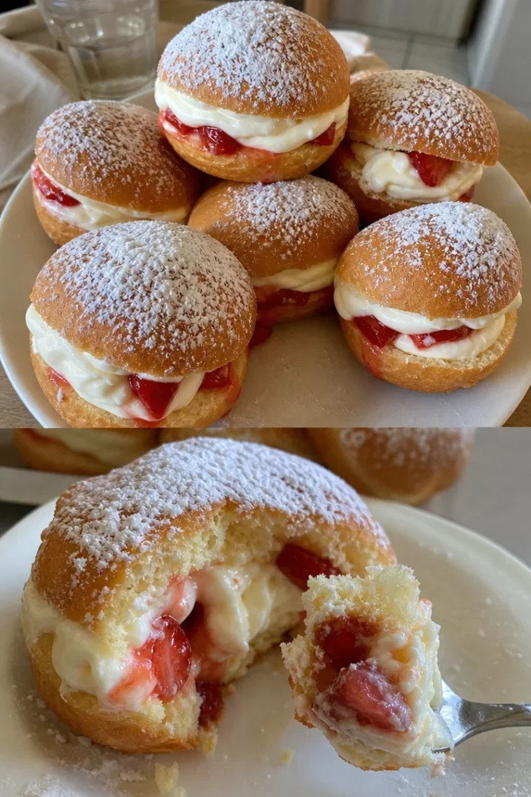 Leckere Erdbeerbomben im Detailansicht, fruchtig und verführerisch.