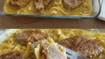Filetbraten in cremiger Senf-Frischkäse Soße auf einem Teller serviert