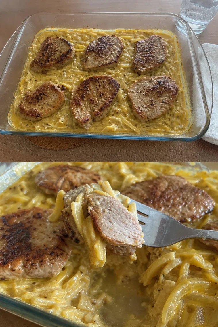 Filetbraten in cremiger Senf-Frischkäse Soße auf einem Teller serviert