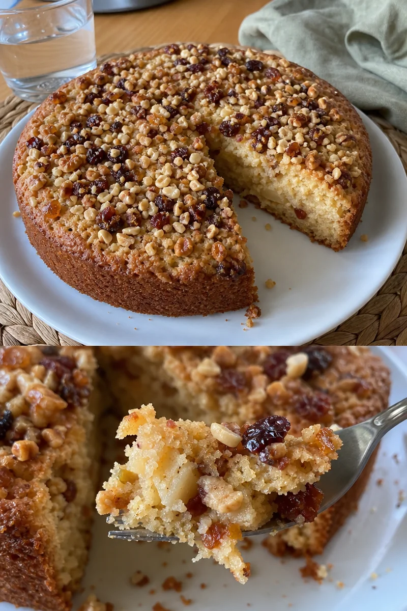 Flaumiger Apfelkuchen mit Nüssen 1 Flaumiger Apfelkuchen mit Nüssen