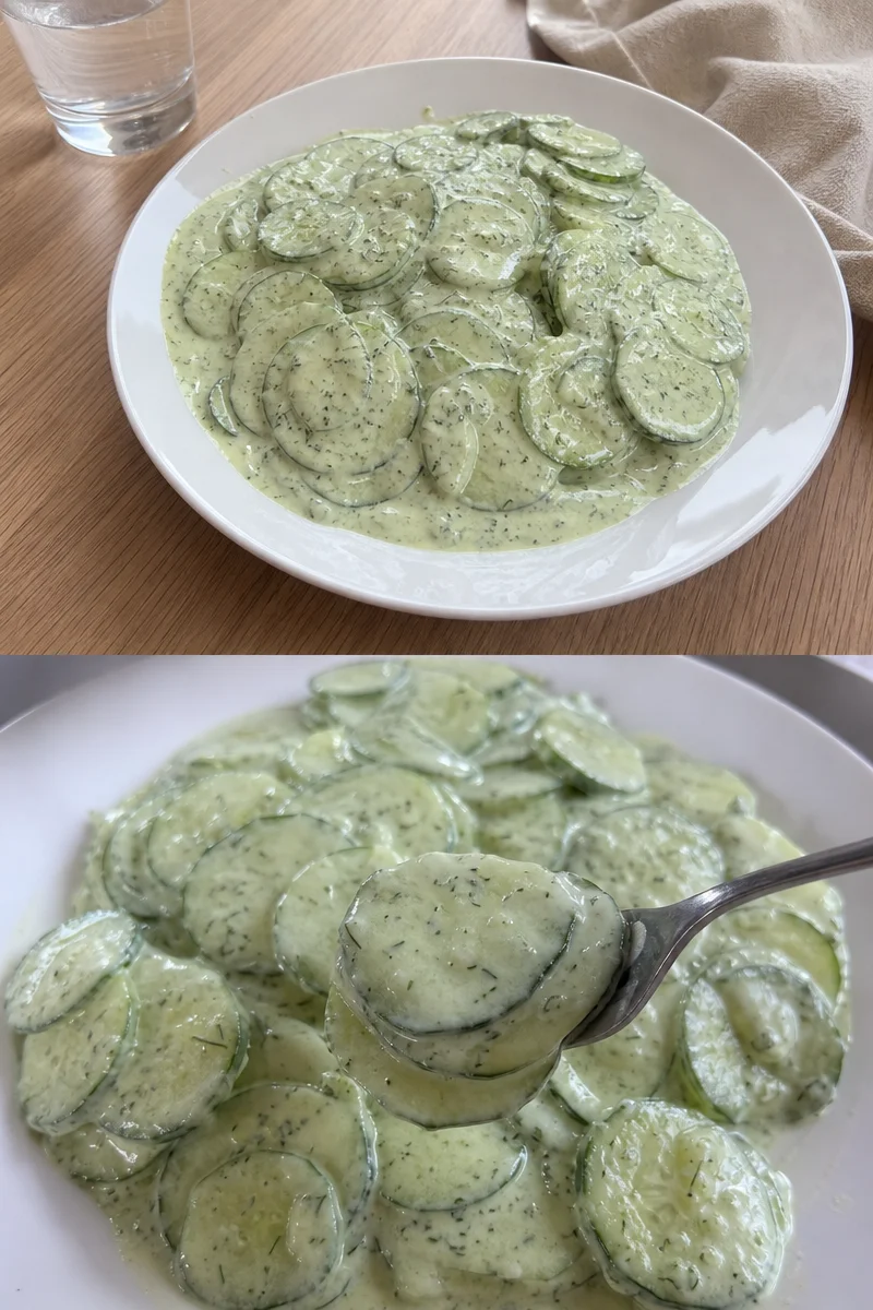Frischer Gurkensalat Rezept einfach 1 Frischer Gurkensalat Rezept einfach