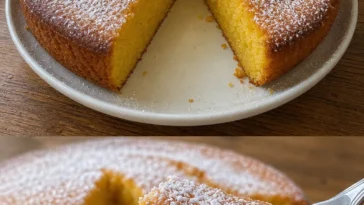 Saftiger Mandarinenkuchen frisch aus dem Ofen, selbst gemacht.