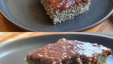 Schneller Mohnkuchen nach einfachem Rezept, frisch gebacken mit Mohnfüllung.