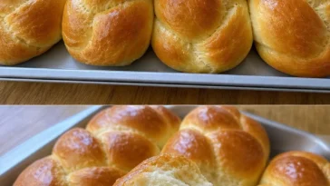 Weiche Milchbrötchen frisch gebacken auf einem Teller
