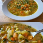 Wundersuppe 4 Schüssel mit Wundersuppe - gesund und nährstoffreich